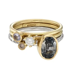Tomfoolery 3.5mm Champagne Diamond & Gold Claw Set Engagement Ring Best
