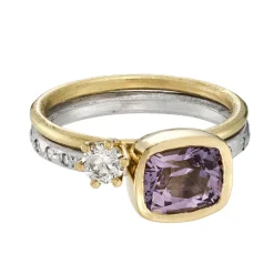Tomfoolery 3.7mm Champagne Diamond & Gold Claw Set Engagement Ring Best