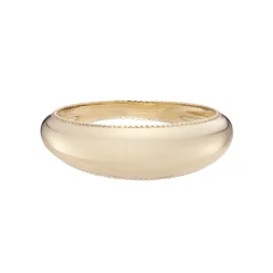 Tomfoolery 6mm Dôme Milgrain Edged Wide Ring Hot