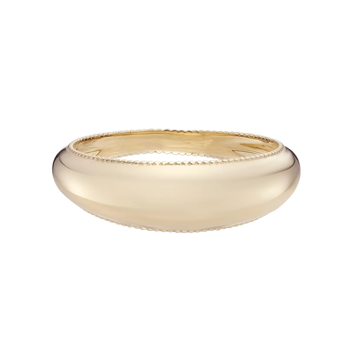 Tomfoolery 6mm Dôme Milgrain Edged Wide Ring Hot