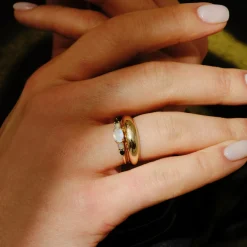 Tomfoolery 6mm Dôme Milgrain Edged Wide Ring Hot