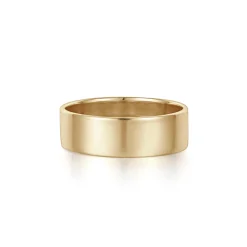 Tomfoolery 5.5mm Flat Band in 14ct Yellow Gold Clearance