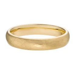 Tomfoolery 4mm Gold Hammered Stone Band Outlet