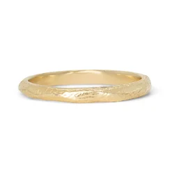 Tomfoolery 2mm Hand Carved Textured Wedding Band Fashion