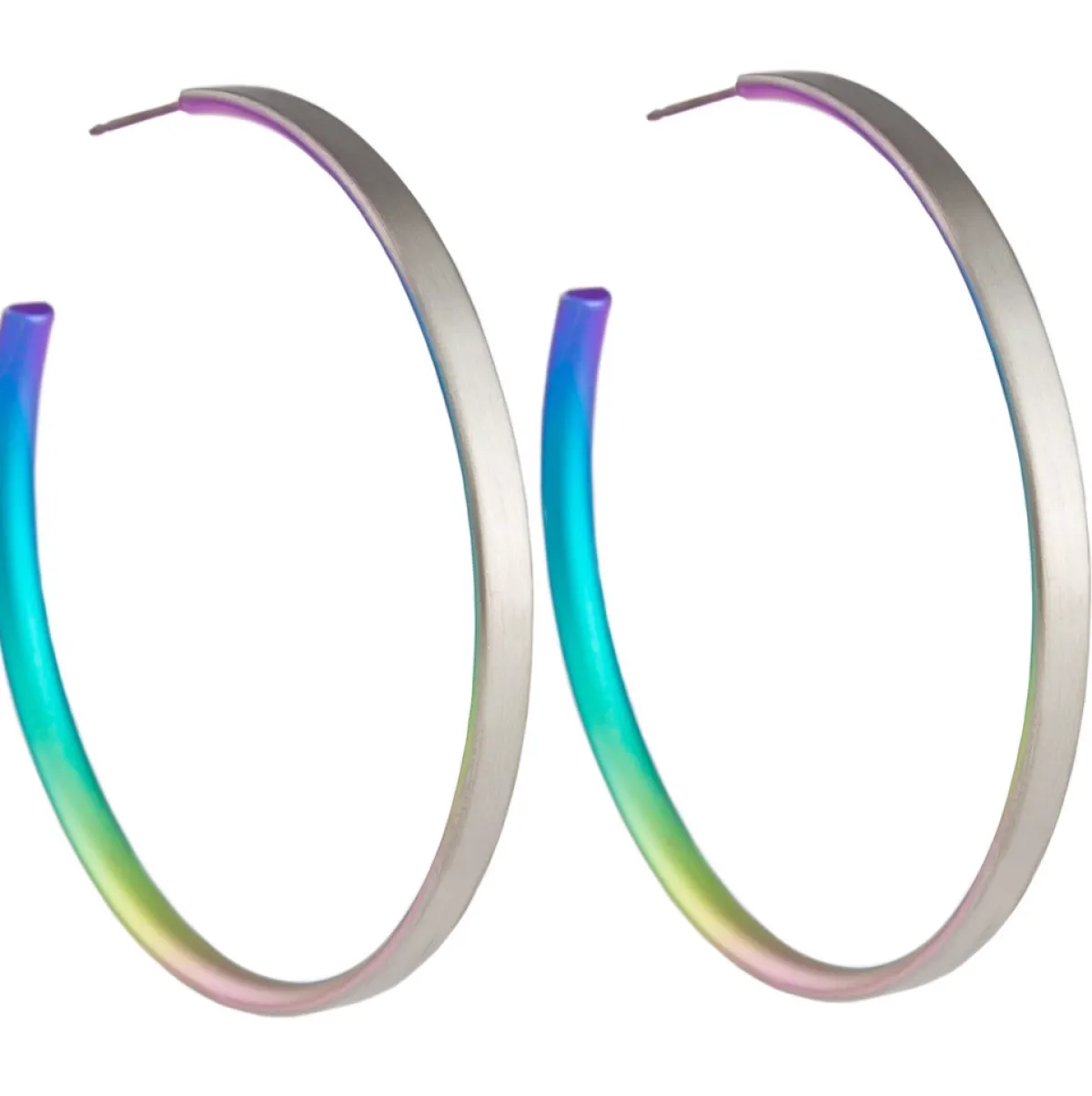 Tomfoolery 50mm Titanium Stud Hoops Clearance