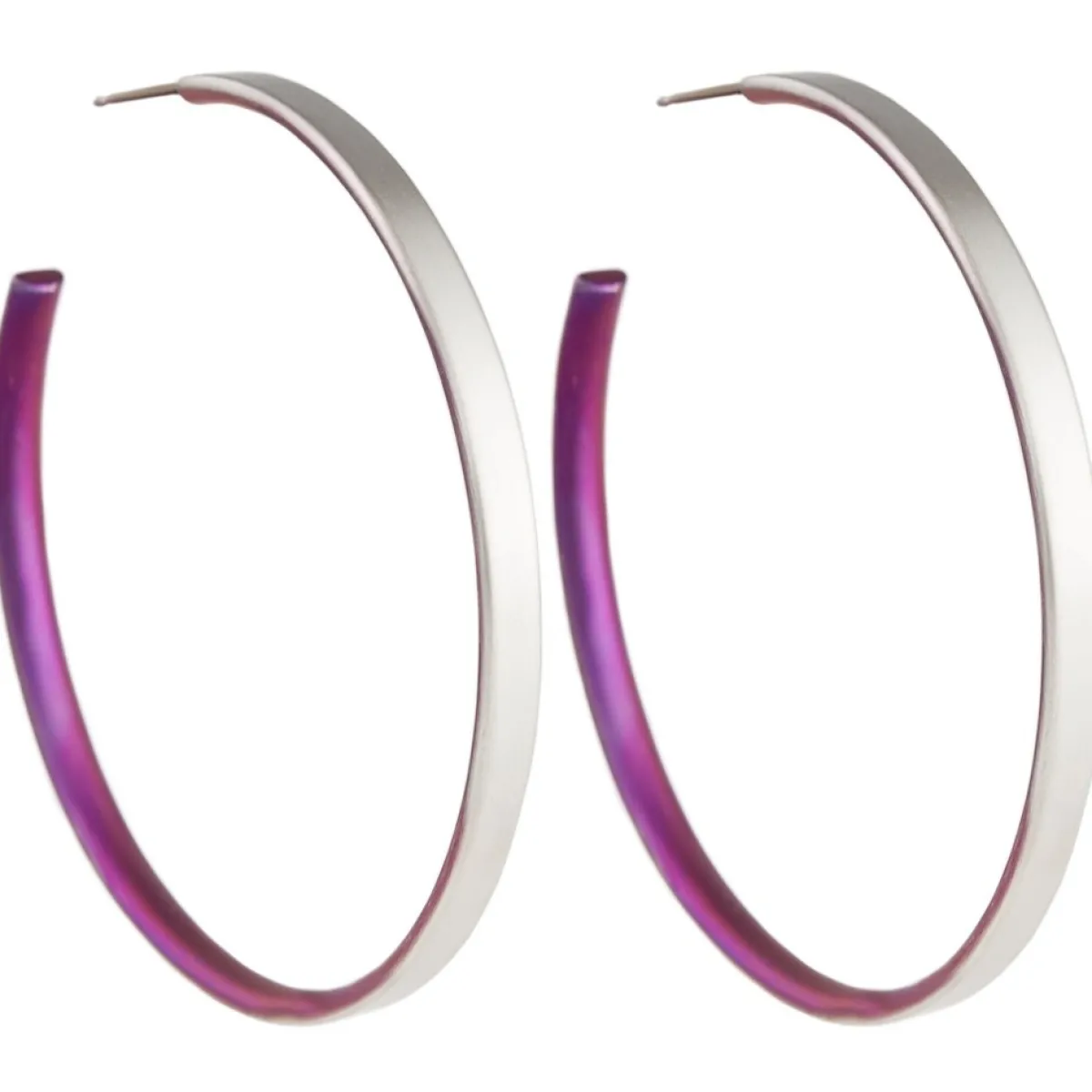 Tomfoolery 50mm Titanium Stud Hoops Clearance