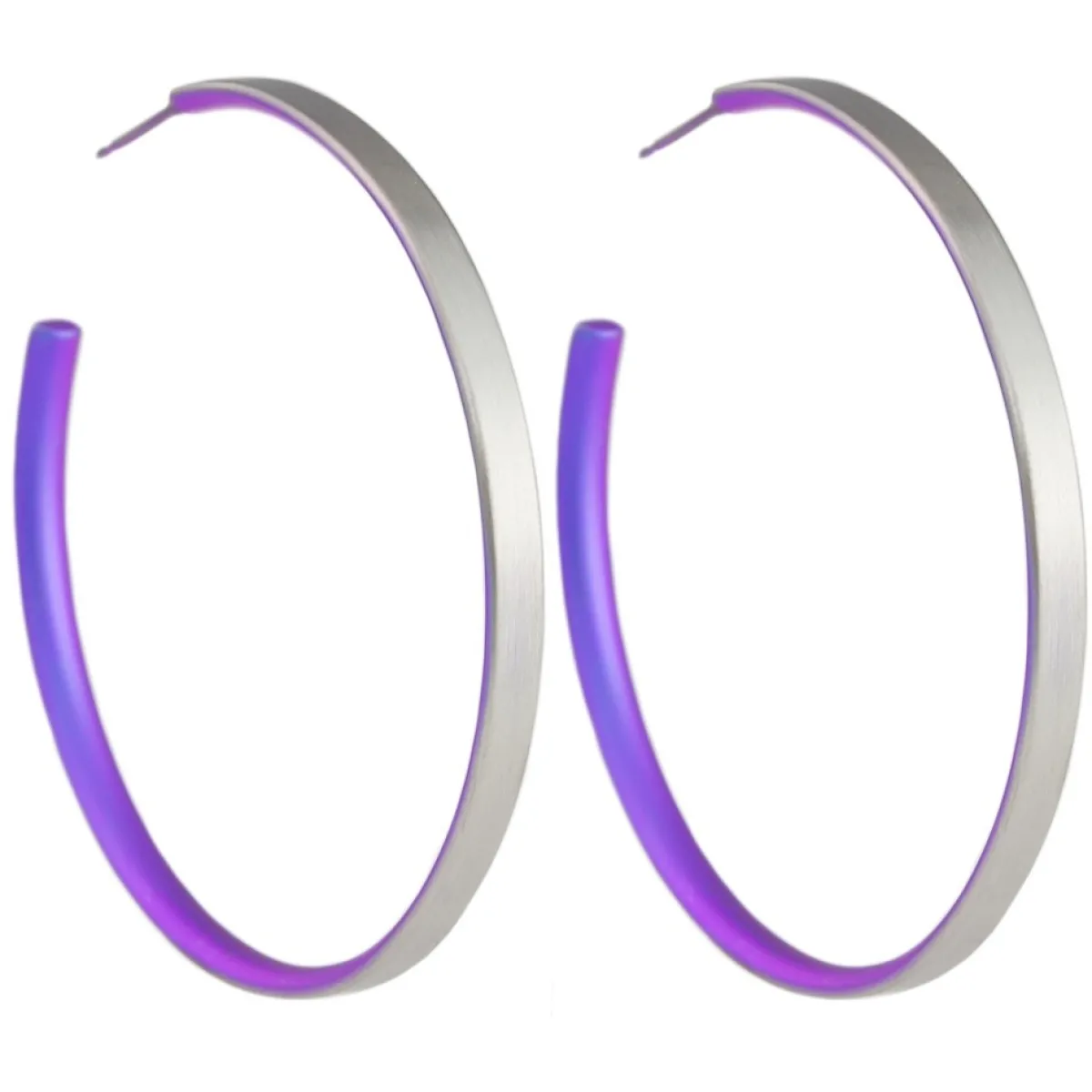 Tomfoolery 50mm Titanium Stud Hoops Clearance