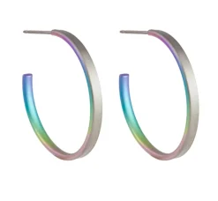 Tomfoolery 25mm Titanium Stud Hoops Fashion