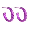 Tomfoolery 16mm Twisted Titanium Hoop Earrings Discount