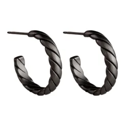 Tomfoolery 16mm Twisted Titanium Hoop Earrings Discount