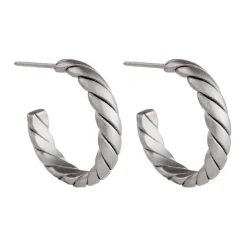Tomfoolery 16mm Twisted Titanium Hoop Earrings Discount