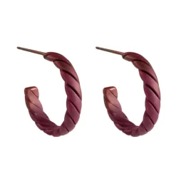 Tomfoolery 16mm Twisted Titanium Hoop Earrings Discount