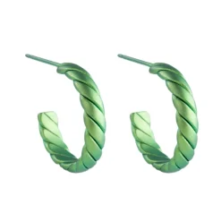 Tomfoolery 16mm Twisted Titanium Hoop Earrings Discount