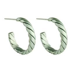 Tomfoolery 16mm Twisted Titanium Hoop Earrings Discount