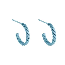 Tomfoolery 10mm Twisted Titanium Hoop Earrings Online