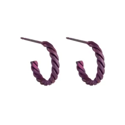 Tomfoolery 10mm Twisted Titanium Hoop Earrings Online