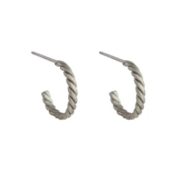 Tomfoolery 10mm Twisted Titanium Hoop Earrings Online