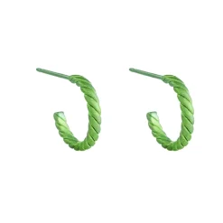 Tomfoolery 10mm Twisted Titanium Hoop Earrings Online