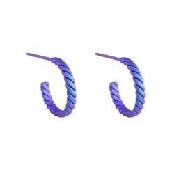 Tomfoolery 10mm Twisted Titanium Hoop Earrings Online