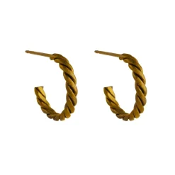 Tomfoolery 10mm Twisted Titanium Hoop Earrings Online