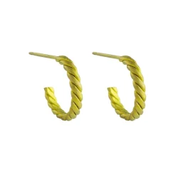 Tomfoolery 10mm Twisted Titanium Hoop Earrings Online