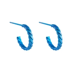 Tomfoolery 10mm Twisted Titanium Hoop Earrings Online