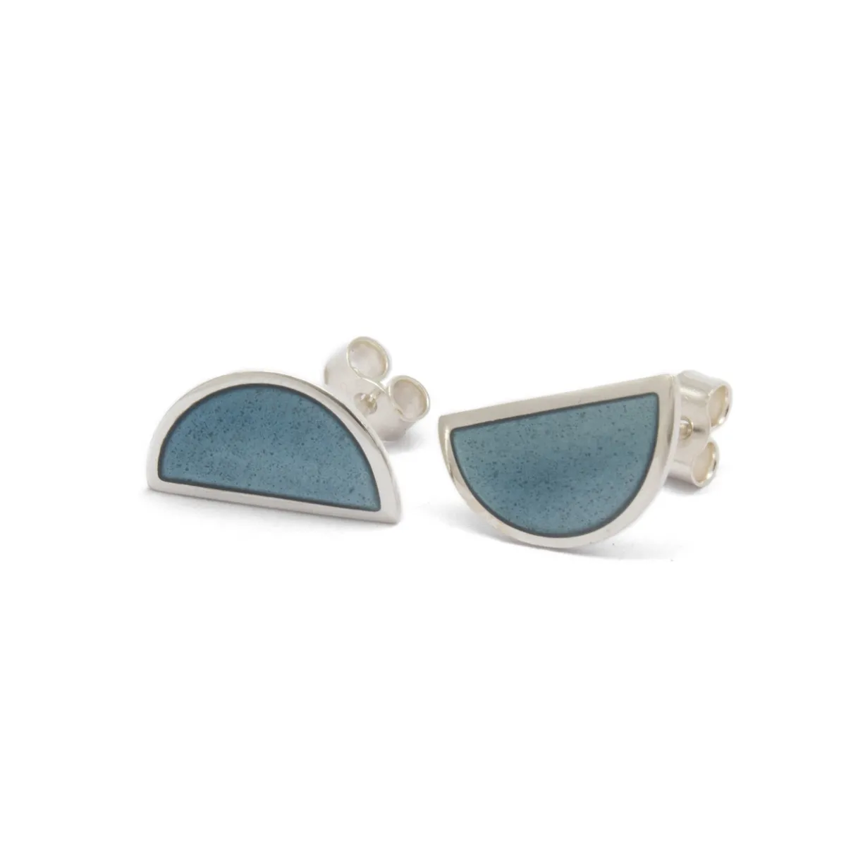 Tomfoolery Moda Semi-Circle Ice Enamel Earrings New
