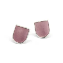 Tomfoolery Moda Shield Petal Enamel Earrings Hot