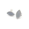 Tomfoolery Moda Single Leaf Grey Enamel Earrings Best