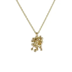 Tomfoolery Molecule Joy 9ct Yellow Gold Cluster Necklace Fashion