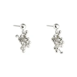 Tomfoolery Molecule Joy Silver Cluster Earrings Fashion