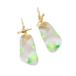 Tomfoolery Molten Gold Lucite Drop Earrings Sale
