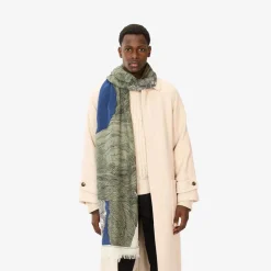 Tomfoolery Montana 70 Printed Scarf Khaki Discount