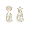 Tomfoolery Moon & Star Shell Drop Earrings Hot