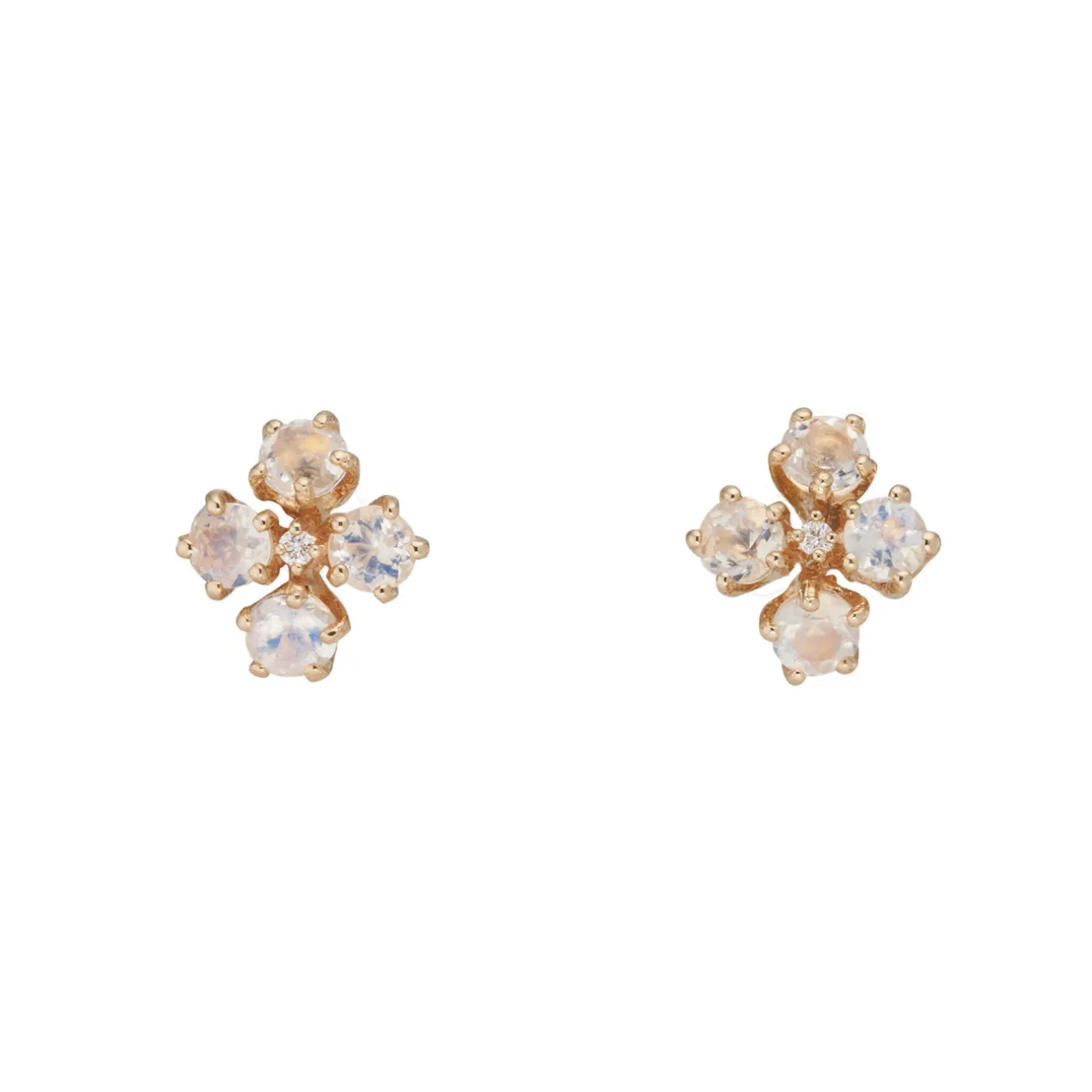 Tomfoolery Moonstone Flower Studs Discount