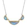 Tomfoolery Moonstone Folded Triple Crescent Necklace Sale