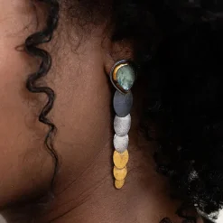 Tomfoolery Moonstone Oval Pivot Drop Earrings Clearance