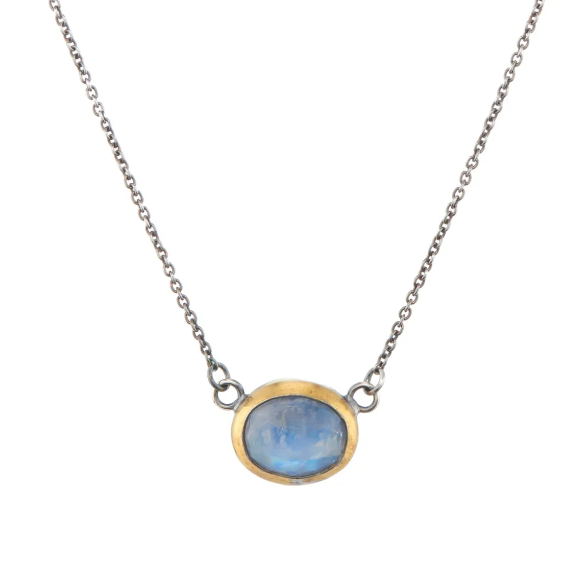 Tomfoolery Moonstone Petite Crescent Rim Pendant Clearance