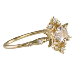 Tomfoolery Morganite & Diamond Wandering Star Ring Best