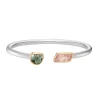 Tomfoolery Morganite & Green Amethyst Cuff Bangle Discount