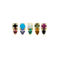 Tomfoolery Multi Claw Duo Gemstone Stud Online