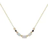 Tomfoolery Multi Gemstone Claw Set Necklace with Moonstone, Opal & Black Diamond Discount