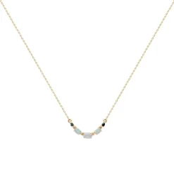 Tomfoolery Multi Gemstone Claw Set Necklace with Moonstone, Opal & Black Diamond Discount