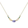 Tomfoolery Multi Gemstone Claw Set Necklace with Tanzanite, Opal & Emerald Best
