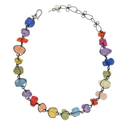 Tomfoolery Multi Resin Nugget Necklace Fashion