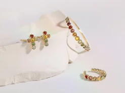 Tomfoolery Multi-Colour Cross Studs Sale