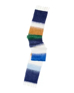 Tomfoolery Multicolour Stripe Wool and Mohair Scarf Fashion