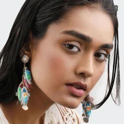 Tomfoolery Multicoloured Fishing Beaded Earrings Sale