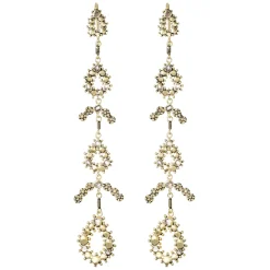 Tomfoolery N° 851 Antique Gold & Diamond Slice Drop Earrings Clearance