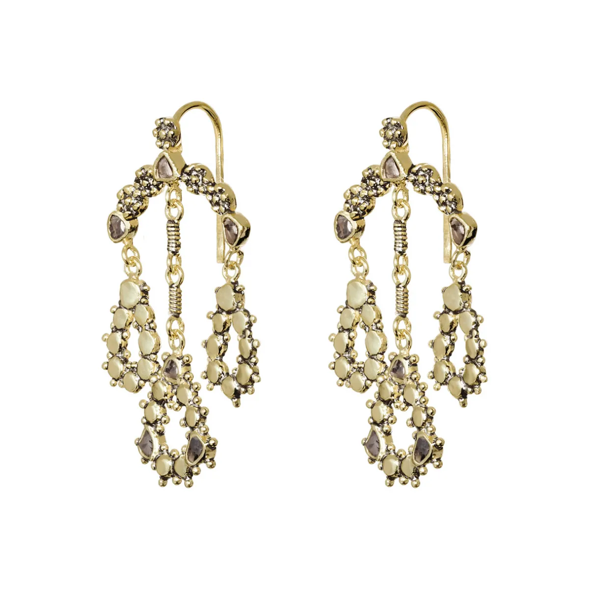 Tomfoolery N° 849 Antique Gold Small Chandelier Earrings Online